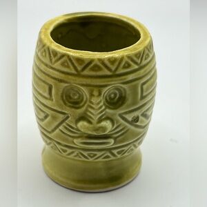 Tiki Mask Toothpick Holder Shot Glass Jigger Bar Ceramic Westwood Japan Vintage